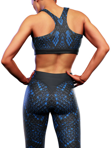 Blue Python Sports Bra-Sports bra-bootysculpted